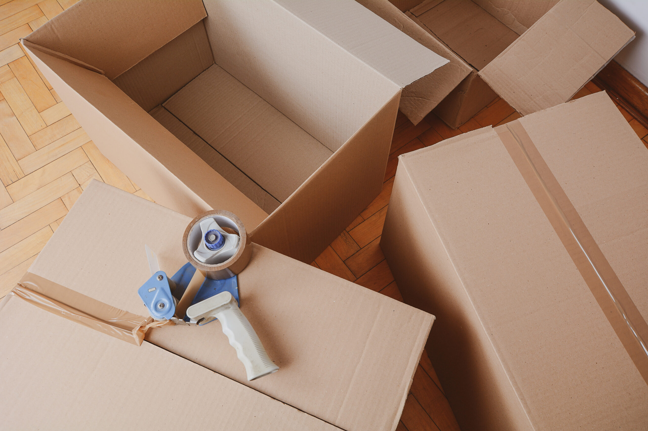 boxes and packing materials