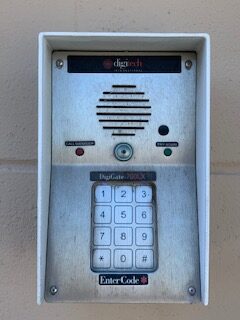 Keypad and secured entry door